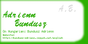 adrienn bundusz business card